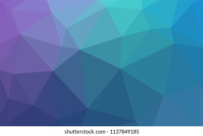 Light Pink, Blue vector triangle mosaic texture. Colorful illustration in abstract style with triangles. Template for cell phone's backgrounds.
