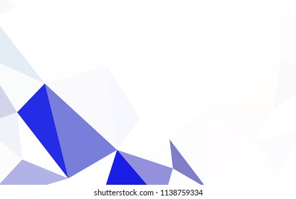 Light Pink, Blue vector triangle mosaic cover. A completely new color illustration in a polygonal style. Polygonal design for your web site.