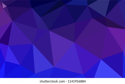 Light Pink, Blue vector triangle mosaic cover. Elegant bright polygonal illustration with gradient. A new texture for your web site.
