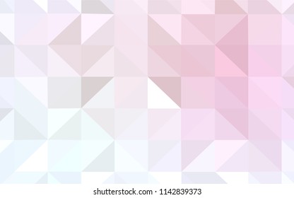 Light Pink, Blue vector triangle mosaic cover. Elegant bright polygonal illustration with gradient. Brand new design for your business.