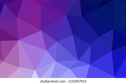 Light Pink, Blue vector triangle mosaic template. Colorful illustration in abstract style with triangles. Best triangular design for your business.