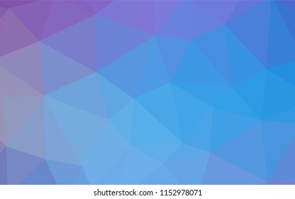 Light Pink, Blue vector triangle mosaic template. Polygonal abstract illustration with gradient. A completely new design for your leaflet.