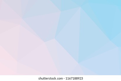 Light Pink, Blue vector triangle mosaic template. Creative illustration in halftone style with gradient. Brand-new design for your business.