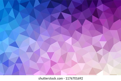 Light Pink, Blue vector triangle mosaic template. A completely new color illustration in a polygonal style. Pattern for a brand book's backdrop.