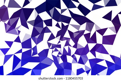 Light Pink, Blue vector triangle mosaic texture. Creative illustration in halftone style with triangles. Completely new template for your banner.