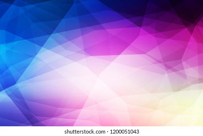 Light Pink, Blue vector triangle mosaic texture. A completely new color illustration in a polygonal style. A completely new design for your leaflet.