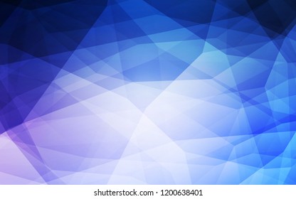 Light Pink, Blue vector triangle mosaic cover. Modern abstract illustration with triangles. Polygonal design for your web site.