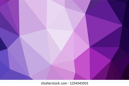 Light Pink, Blue vector triangle mosaic cover. Colorful illustration in abstract style with triangles. A new texture for your web site.