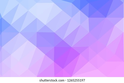 Light Pink, Blue vector triangle mosaic template. An elegant bright illustration with gradient. Completely new design for your business.