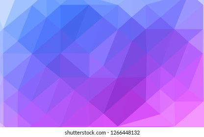 Light Pink, Blue vector triangle mosaic template. Shining illustration, which consist of triangles. The best triangular design for your business.