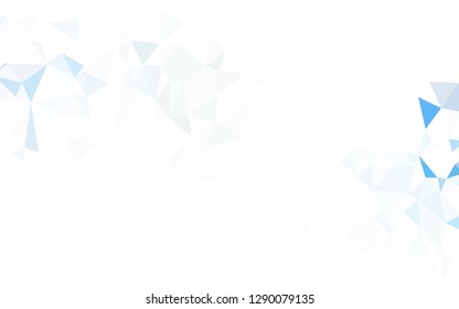 Light Pink, Blue vector triangle mosaic texture. Shining colorful illustration with triangles. Best triangular design for your business.