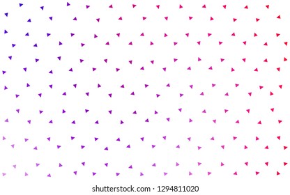 Light Pink, Blue vector  triangle mosaic texture. Creative geometric illustration in Origami style with gradient. A completely new design for your leaflet.