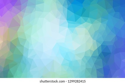 Light Pink, Blue vector triangle mosaic background. Polygonal abstract illustration with gradient. A new texture for your web site.