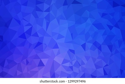 Light Pink, Blue vector triangle mosaic texture. Creative illustration in halftone style with triangles. Polygonal design for your web site.
