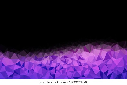 Light Pink, Blue vector triangle mosaic texture. Creative illustration in halftone style with gradient. Template for your brand book.