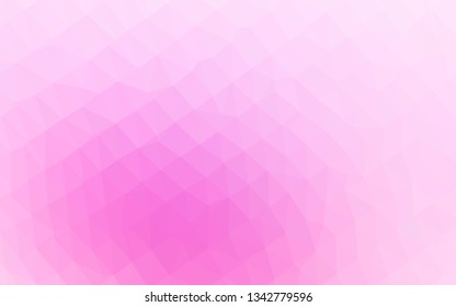 Light Pink, Blue vector triangle mosaic template. Shining colored illustration in a Brand new style. New texture for your design.