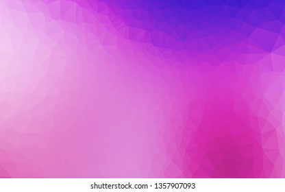 Light Pink, Blue vector triangle mosaic texture. A sample with polygonal shapes. Triangular pattern for your business design.