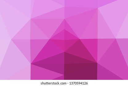 Light Pink, Blue vector triangle mosaic template. Brand new colorful illustration in with gradient. Triangular pattern for your business design.