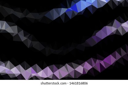 Light Pink, Blue vector triangle mosaic template. Shining illustration, which consist of triangles. Textured pattern for background.