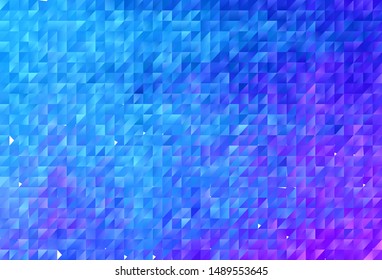 Light Pink, Blue vector triangle mosaic template. Glitter abstract illustration with an elegant triangles. Textured pattern for your backgrounds.