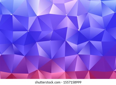 Light Pink, Blue vector triangle mosaic template. Geometric illustration in Origami style with gradient. Completely new design for your business.