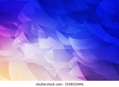 Light Pink, Blue vector triangle mosaic template. Colorful illustration in abstract style with triangles. Template for cell phone's backgrounds.