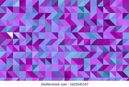 Light Pink, Blue vector triangle mosaic pattern. Colorful abstract illustration with gradient. Triangular pattern for your business design.