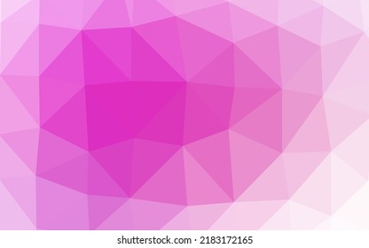 Light Pink, Blue vector triangle mosaic template. Colorful illustration in abstract style with gradient. Polygonal design for your web site.