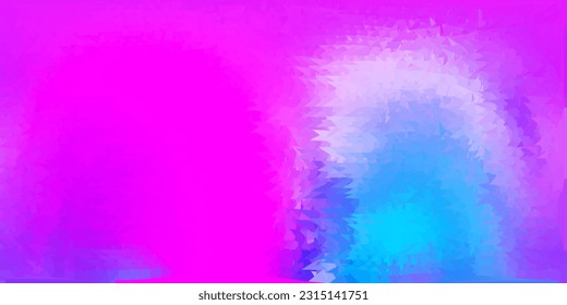 Fondo de mosaico de tres ángulos vectoriales azules y rosa claro. Elegante ilustración abstracta con triángulos gradientes. Diseño de páginas de aterrizaje.