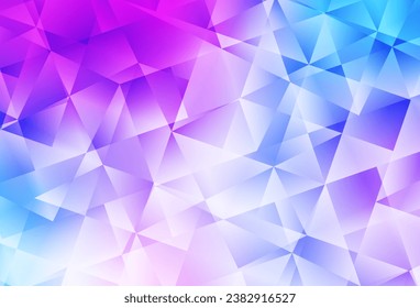 Light Pink, Blue vector triangle mosaic texture. Shining colorful illustration with triangles. Brand new design for your business.