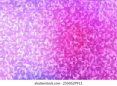 Light Pink, Blue vector triangle mosaic cover. A vague abstract illustration with gradient. Triangular pattern for your business design.