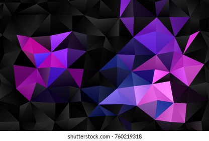 Light Pink, Blue vector triangle mosaic pattern. A sample with polygonal shapes. The polygonal design can be used for your web site.