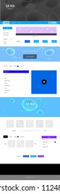 Light Pink, Blue vector ui ux kit with lines, ovals. Glitter abstract illustration with blurred bubble shapes.. This sample is for your landing page.