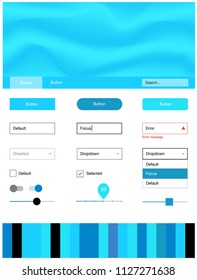 Light Pink, Blue vector ui kit with bubble shapes. Colorful abstract illustration with gradient lines. Simple colorful design for websites.