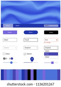Light Pink, Blue vector ui kit with bubble shapes. Colorful abstract illustration with gradient lines. This template you can use for websites.