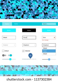 Light Pink, Blue vector ui kit with dots. Decorative ui kit design in abstract style with colorful dots. This template you can use for landing pages.