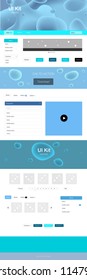 Light Pink, Blue vector ui kit with bubble shapes. Colorful abstract illustration with gradient lines. This template you can use for websites.