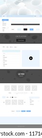 Light Pink, Blue vector ui ux kit with lines, ovals. Glitter abstract illustration with blurred bubble shapes.. Simple colorful design for websites.