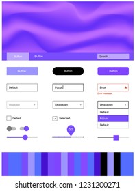 Light Pink, Blue vector ui kit with bubble shapes. Colorful abstract illustration with gradient lines. This template you can use for landing pages.