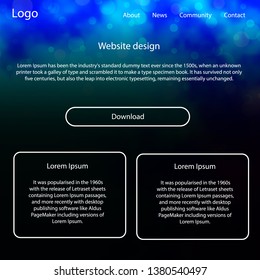 Light Pink, Blue vector ui ux kit with space stars. Decorative ui kit design in abstract style with colorful sky. Modern template for your landing page.