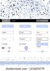 Light Pink, Blue vector web ui kit with spheres. Colorful Style guide with circles on abstract background. This sample is for your website.