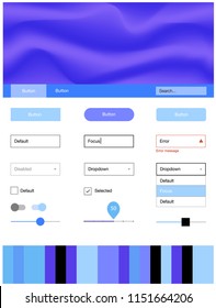 Light Pink, Blue vector web ui kit with lamp shapes. Glitter abstract illustration with blurred bubble shapes.. Beautiful layout for websites, landing pages.
