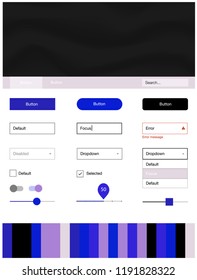 Light Pink, Blue vector web ui kit with lamp shapes. Glitter abstract illustration with blurred bubble shapes.. Simple colorful design for websites.
