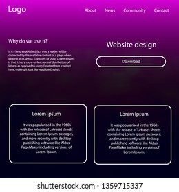 Light Pink, Blue vector web ui kit with nebula stars. Modern Style guide with colorful gradient sky in its header. This template you can use for websites.
