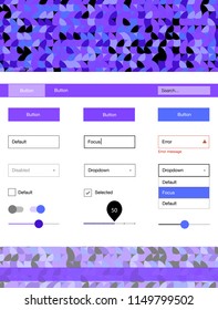 Light Pink, Blue vector wireframe kit with dots. Colorful ui/ux kit with header consisted of spheres. This template you can use for landing pages.