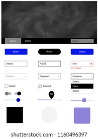Light Pink, Blue vector wireframe kit with galaxy stars. Web ui kit with abstract gradient clouds in its header. This sample is for your landing page.
