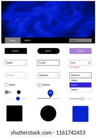 Light Pink, Blue vector wireframe kit with galaxy stars. Beautiful ui ux kit with colorful sky in its header. This template you can use for landing pages.