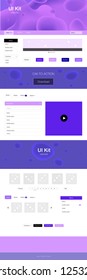 Light Pink, Blue vector wireframe kit with abstract circles. Elegant bright illustration with gradient  in memphis style. Beautiful layout for websites, landing pages.