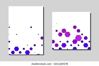 Light Pink, Bluevector background for presentations. Beautiful colored sample in A4 size. Pattern for beautiful business cards, folders.