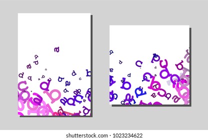 Light Pink, Bluevector pattern for posters. Modern abstract design concept with colorful gradient. Beautiful design for cover of notepads.